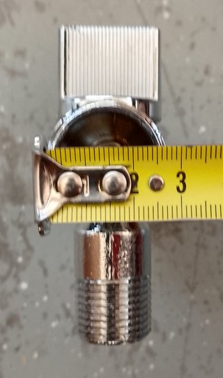 Llave escuadra doble  1/2-3/4-3/8 lavadora