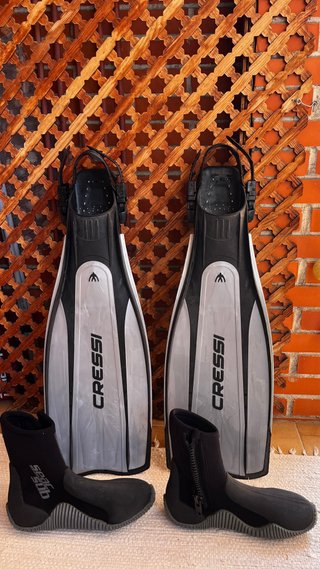 Pinne Cressi Prolight Taglia M-L + Calzari