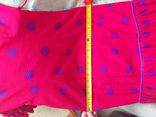 Traje Gitana Rojo Lunares Morados Talla Única