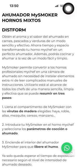 MYSMOKER Ahumador para MyChef - Nuevo