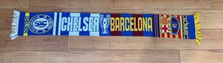 Bufanda FC Barcelona y Chelsea