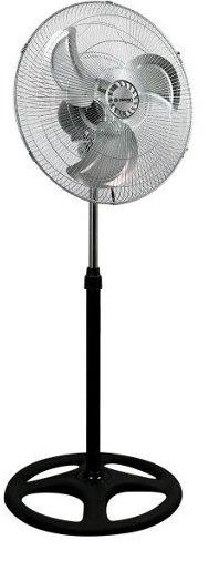 Ventilador de Pie Metálico Plateado