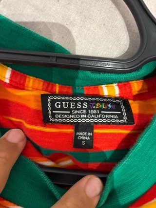 Camisa Guess x J Balvin Rayas Multicolor