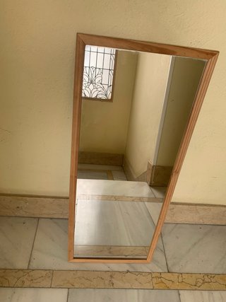 Specchio in legno e vetro