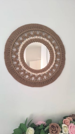 Specchio Macrame specchio da parete decorazione in macrame