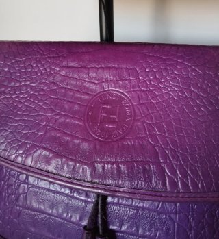 Borsa Fendi Pelle Viola Originale Italy bag vintag