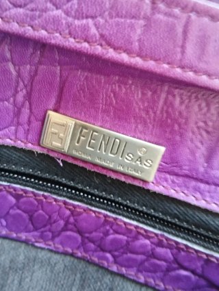 Borsa Fendi Pelle Viola Originale Italy bag vintag