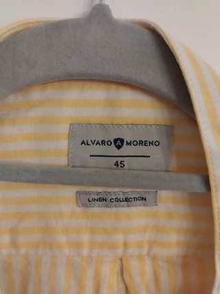 Camisa Álvaro Moreno Lino Cuello Mao Talla 45