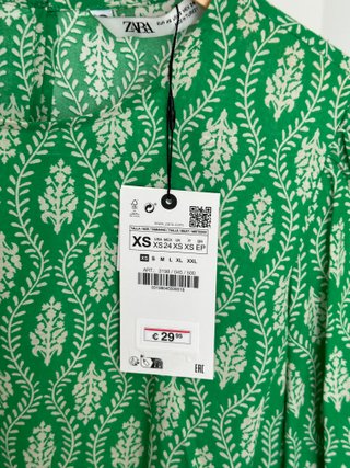 Conjunto Zara Pantalón Estampado Verde