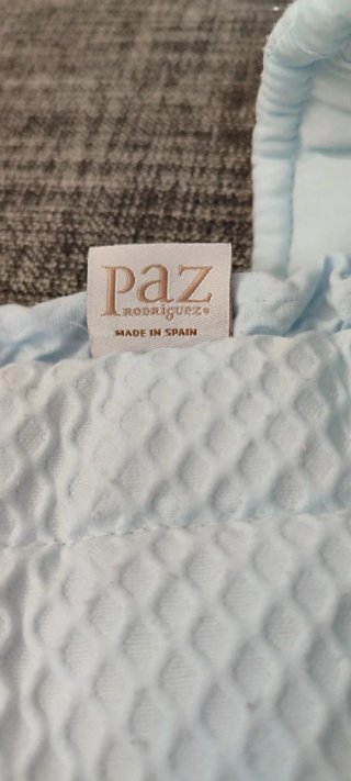 Saco capazo Paz Rodríguez azul claro