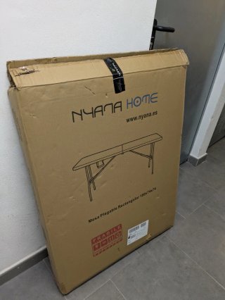 Mesa plegable resina blanca