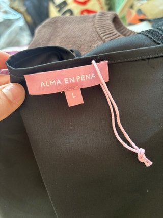 Top Alma en Pena Negro y Amarillo Talla L