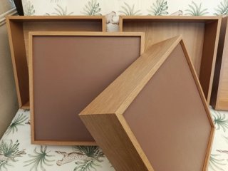 CONJUNTO 5 CAJONES DECORATIVOS MADERA 40x40cm