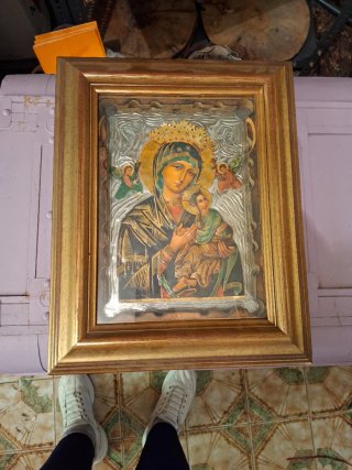 Cuadro Virgen con Niño y Ángeles