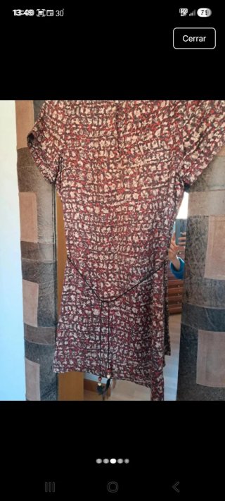 Vestido/camisola estampado rojo y blanco