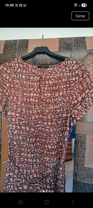 Vestido/camisola estampado rojo y blanco