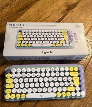 Teclado Mecánico Logitech Pop Keys Morado/Amarillo