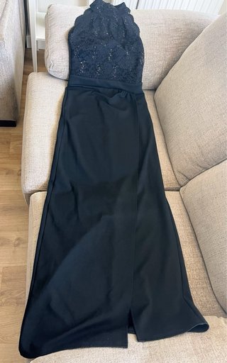 Vestido de fiesta negro largo