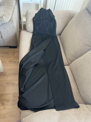 Vestido de fiesta negro largo