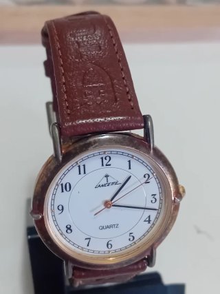 Orologio Lancette Vintage Pelle Marrone Oro