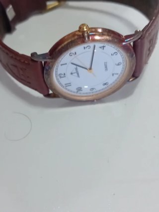 Orologio Lancette Vintage Pelle Marrone Oro