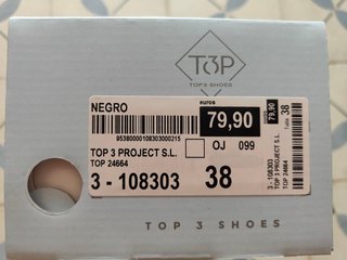 Bailarinas merceditas TOP3 Shoes piel T. 38