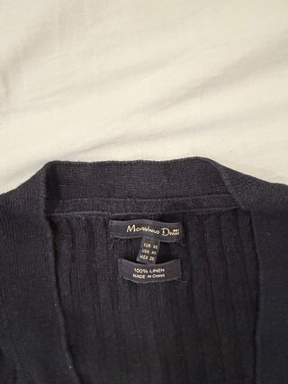 Cárdigan Massimo Dutti Negro Mujer