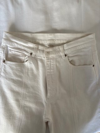 Pantalón vaquero blanco Massimo Dutti mujer