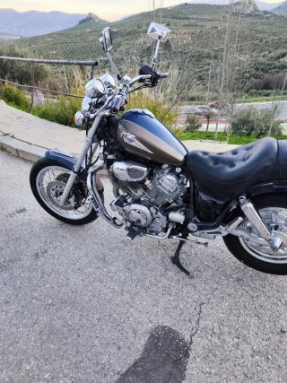 Yamaha XV1100 Virago - Azul/Dorado