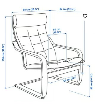 Sillón Poäng Ikea con reposapiés, excelente estado