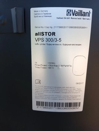 Acumulador Vaillant VPS 300/3-5