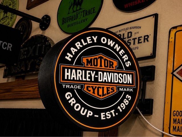Cartel luminoso HARLEY-DAVIDSON OWNERS