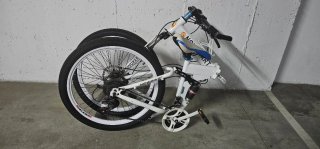 Bicicleta Montaña Plegable Blanca