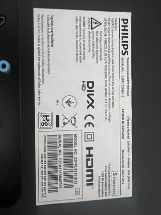 TV Philips 32 Negra 32PFL3258H/12