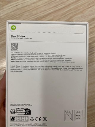iPhone 17 Pro Max 2TB Plata PRECINTADO