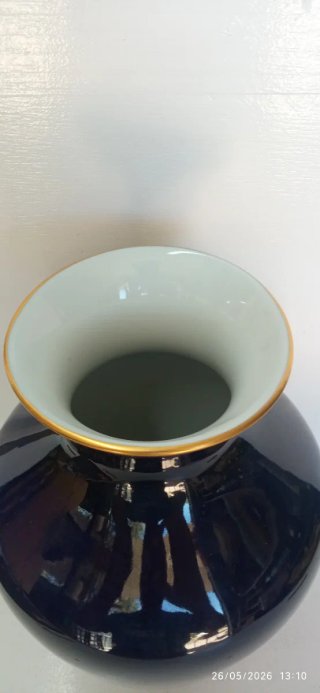 Jarrón azul porcelana