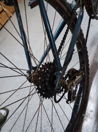 Bicicleta azul y verde SD Bike