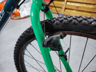 Bicicleta azul y verde SD Bike