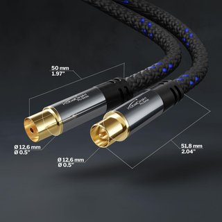 Cavo antenna coassiale 4K KabelDirekt 0,5 m