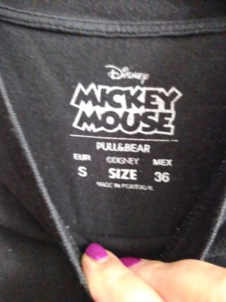 Camiseta Disney Mickey Mouse Negra Hombre