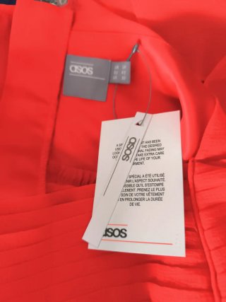 Vestido fiesta ASOS rojo talla 42