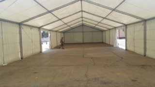Carpa 10x40 Aluminio Y Lona Ignifugas blancas