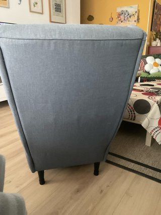 Butaca de tela gris casi nueva. Comprado en ikea