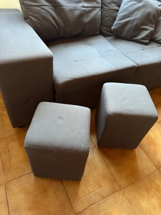 Sofá Cama Chaise Longue Gris