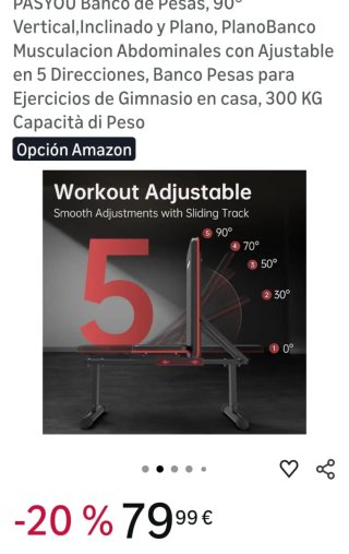 Banco Gimnasio Ajustable PASYOU 300KG