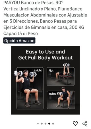 Banco Gimnasio Ajustable PASYOU 300KG
