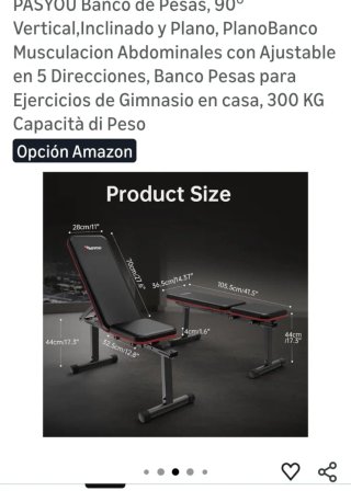 Banco Gimnasio Ajustable PASYOU 300KG