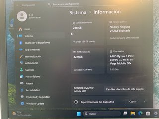 Portátil Dell Latitude 5495 32GB RAM