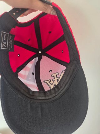 Cappello New Yorker NY Bandiera USA Rosso Nero