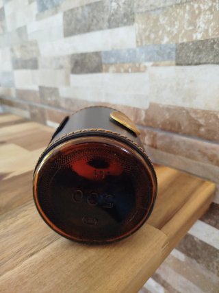 Hucha artesanal cristal ámbar con llave